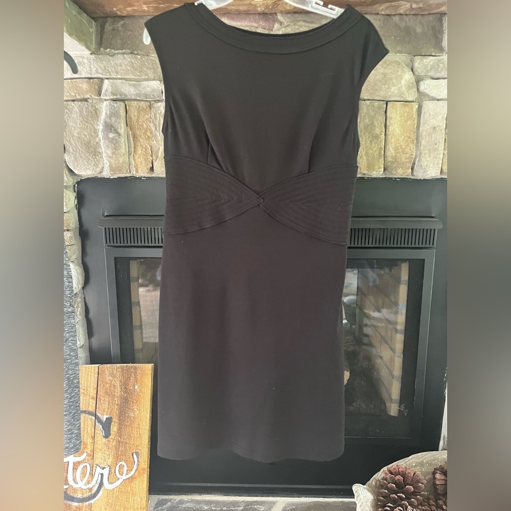 MAX STUDIO LBD Black Ponte Knit Sheath Dress m